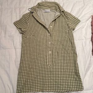 Urban Outfitters Green Gingham Dress XS
